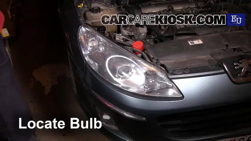 2005 Peugeot 407 SW 2.0L 4 Cyl. Éclairage Feux de route (remplacer l'ampoule)